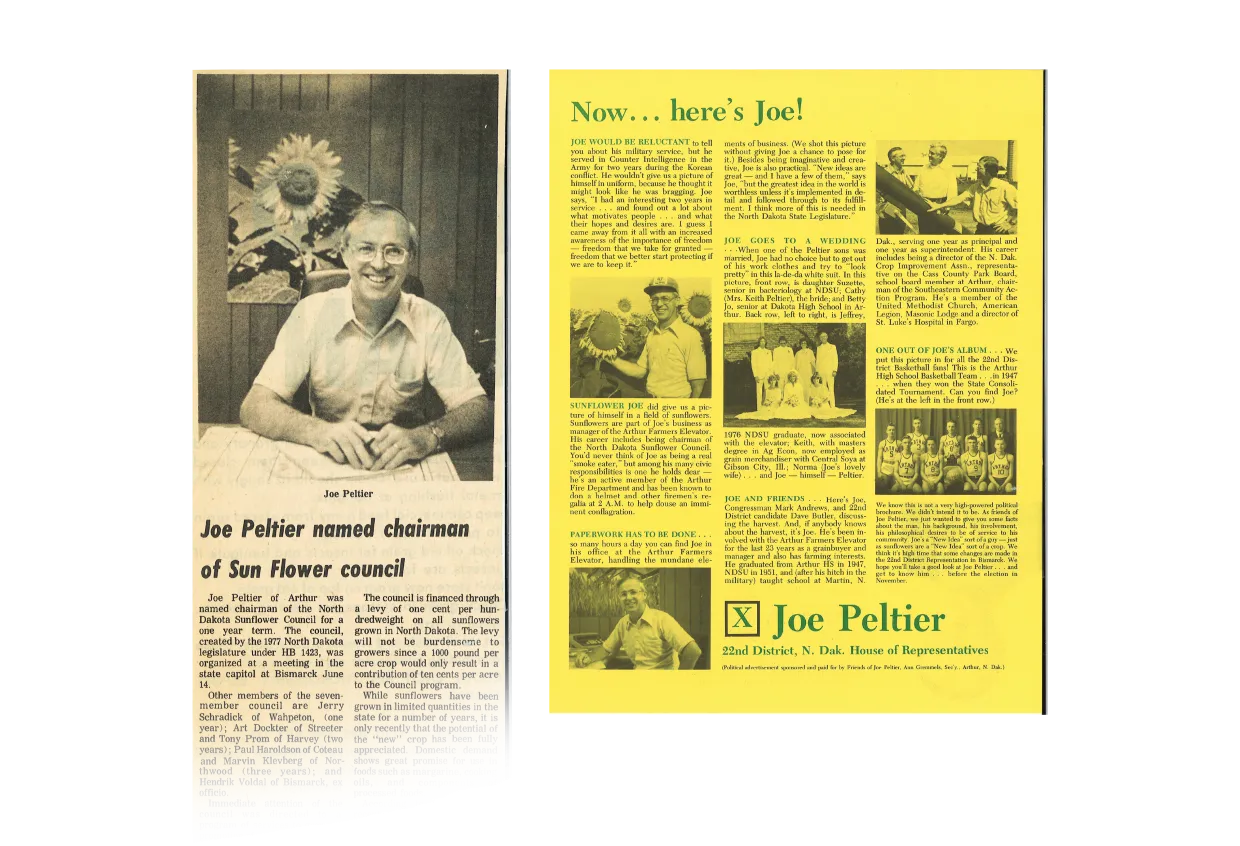 Joe Peltier Newspaper Articles