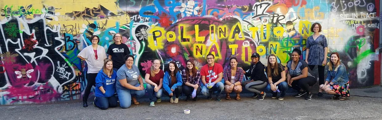 2017 Pollination Nation Cohort smiling confidently at camera.