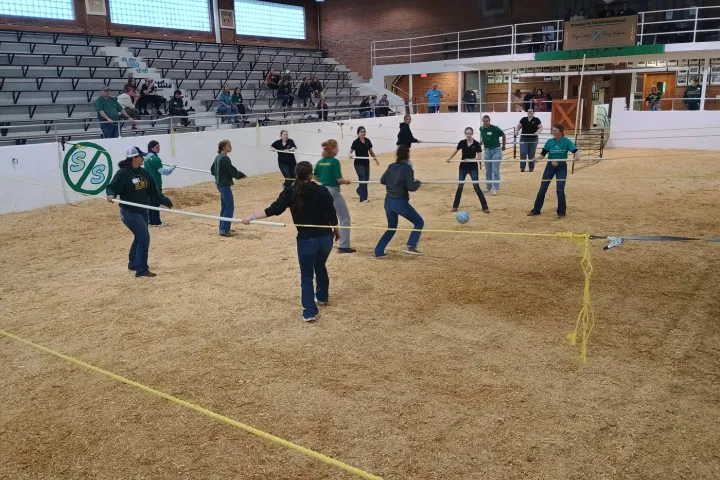 Animal Sciences students and faculty participating in Ag Olympics Showdown