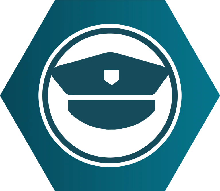 Graphic of police hat